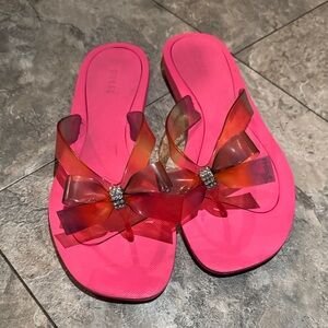 Guess Pink and Red Bow Sandals
